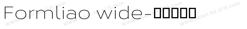 Formliao wide字体转换